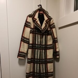 Maison Cinquecet -Vintage Plaid Coat Ladies Sz.Medium